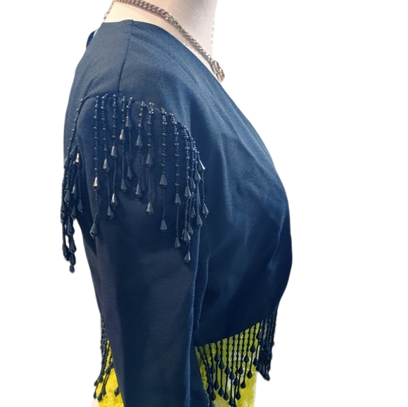 🔥Vintage Beaded Fringe Cropped Jacket - Picture 2 of 13